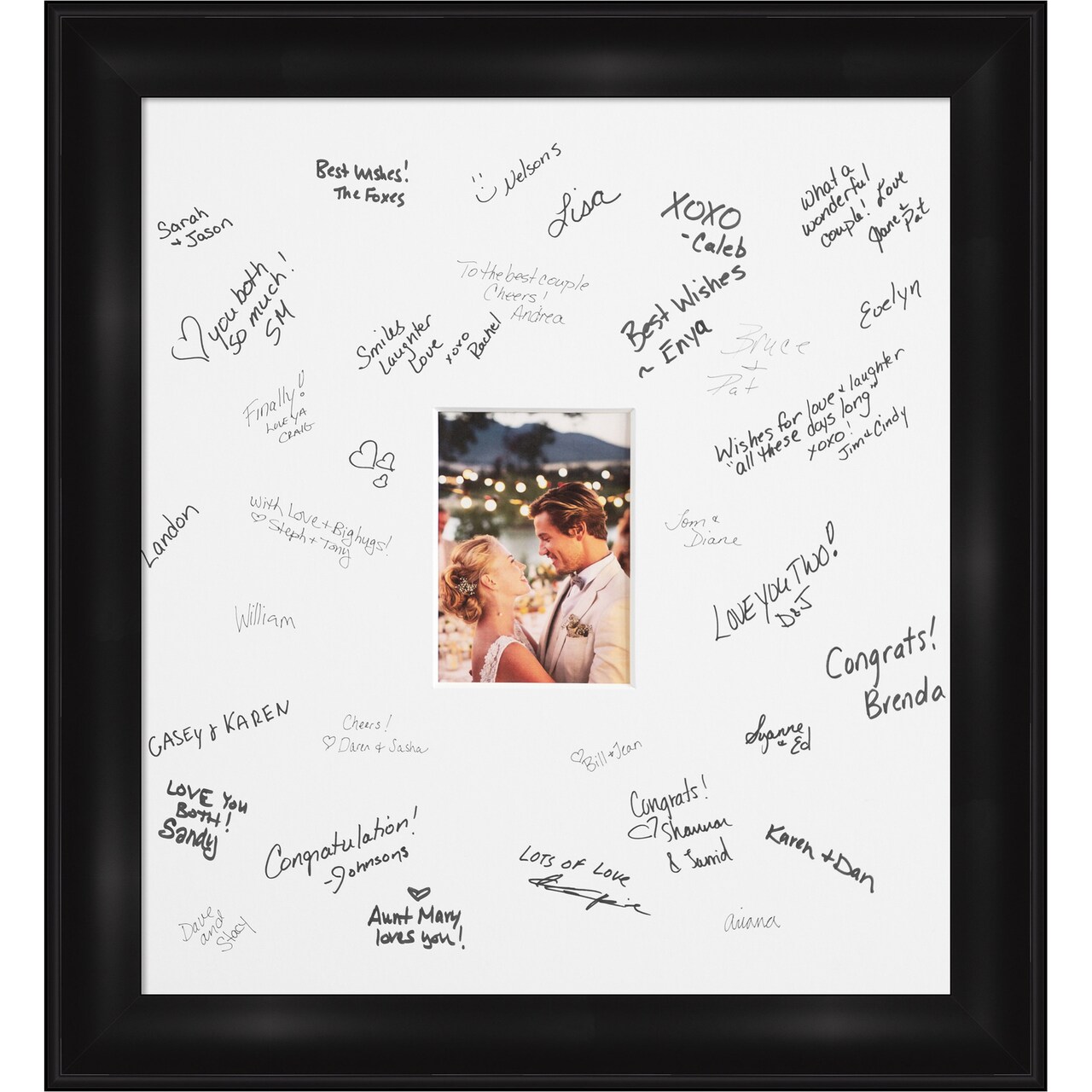 Grand Signature Mat Picture Frame, Photo Frame Wedding Guest Book Alternative, Autograph Picture Mat for Signature Board, Wedding Celebrations Graduations Support Encouragement or Retirement